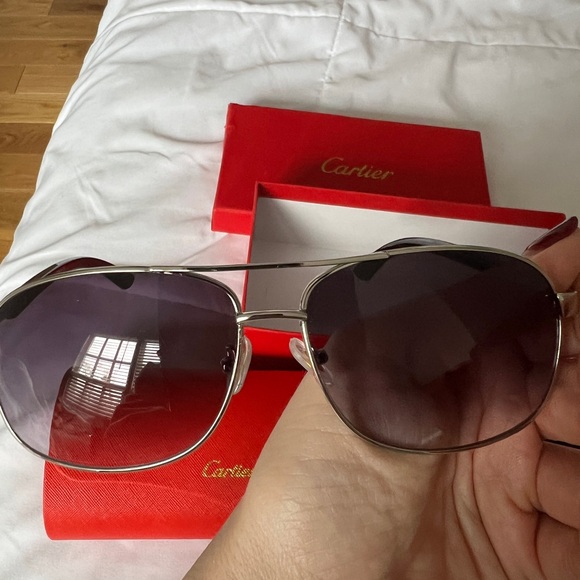 Cartier Women\'s Sunglasses - Black and Gold main image 4